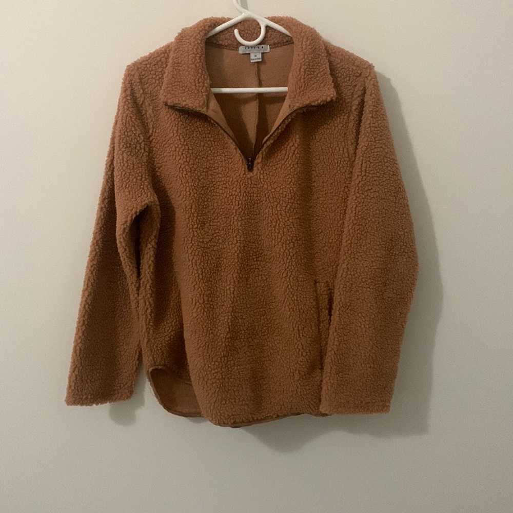 Tan Small half-zip Fleece